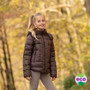 Covalliero Childrens Quilted Jacket in Coffee - Lifestyle Front