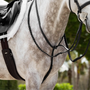 LeMieux Hunter Leather Laced Reins - Black/Silver