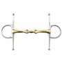 Premier Equine Brass Alloy Full Cheek Snaffle with Lozenge