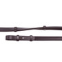 Premier Equine Salvatore Rubber and Leather Grip Reins in Dark Brown