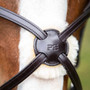 Premier Equine Glorioso Mexican Grackle Noseband  in Brown - Close Up Lifestyle