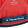 Premier Equine Close Contact European Cotton Dressage Saddle Pad in Red - Side Detail