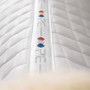 Premier Equine Close Contact Merino Wool European Dressage Saddle Pad in White/Natural Wool - Branding
