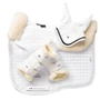 Premier Equine Close Contact Merino Wool European Dressage Saddle Pad in White/Natural Wool
