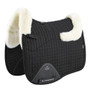 Premier Equine Close Contact Merino Wool European Dressage Saddle Pad in Black/Natural Wool - Side