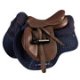 Premier Equine Close Contact Merino Wool European General Purpose Saddle Pad in Navy/Navy Wool