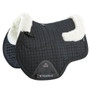 Premier Equine Close Contact Merino Wool European General Purpose Saddle Pad in Black/Natural Wool - Side