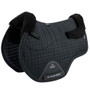 Premier Equine Close Contact Merino Wool European General Purpose Saddle Pad in Black/Black Wool - Side
