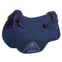 Premier Equine Close Contact Merino Wool European General Purpose Saddle Pad in Navy/Navy Wool - Side