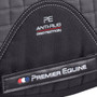 Premier Equine Close Contact Merino Wool European General Purpose Saddle Pad in Grey/Black Wool - Side Detail