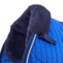 Premier Equine Close Contact Merino Wool European General Purpose Saddle Pad in Royal Blue/Navy Wool - Pommel Detail