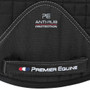 Premier Equine Merino Wool Half Lined General Purpose Numnah in Black/Black Wool - Side Detail