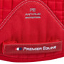 Premier Equine Merino Wool Half Lined General Purpose Numnah in Red/Navy Wool - Side Detail
