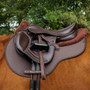 Premier Equine Close Contact Air-Tech Shockproof Merino Wool General Purpose Saddle Pad - Brown - Lifestyle