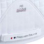 Premier Equine Pony Merino Wool Half Lined European Dressage Saddle Pad in White - Girth Strap