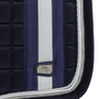 Premier Equine Azzure Anti Slip Satin Dressage Saddle Pad in Navy - Detail/Branding