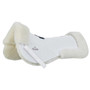 Premier Equine Air-Tech Shockproof Merino Wool Half Pad in White/Natural Wool - Side