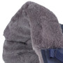 Premier Equine Air-Tech Shockproof Merino Wool Half Pad in Navy/Grey Wool - Pommel Detail