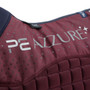 Premier Equine Azzure Anti Slip Satin General Purpose Saddle Pad - Wine - Logo Detail