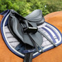 Premier Equine Azzure Anti Slip Satin General Purpose Saddle Pad in Grey - Lifestyle