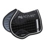 Premier Equine Azzure Anti Slip Satin General Purpose Saddle Pad in Black - Side