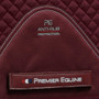 Premier Equine Pony Plain Cotton General Purpose Saddle Pad in Burgundy - Girth Strap