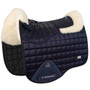 Premier Equine Capella Close Contact Merino Wool Dressage Saddle Pad - Navy/Natural Wool