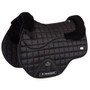 Premier Equine Atlantis Close Contact Satin Wool General Purpose Saddle Pad in Black/Black Wool - Side