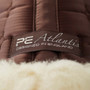 Premier Equine Atlantis Close Contact Satin Wool General Purpose Saddle Pad in Brown/Natural Wool - Spine