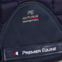 Premier Equine Atlantis Close Contact Satin Wool General Purpose Saddle Pad in Navy/Natural Wool - Side Detail