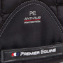 Premier Equine Atlantis Close Contact Satin Wool General Purpose Saddle Pad in Black/Black Wool - Side Detail