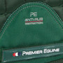 Premier Equine Atlantis Close Contact Satin Wool General Purpose Saddle Pad in Olive/Black Wool - Side Detail