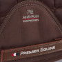 Premier Equine Atlantis Close Contact Satin Wool General Purpose Saddle Pad in Brown/Natural Wool - Side Detail