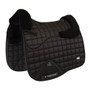 Premier Equine Atlantis Close Contact Satin Wool Dressage Saddle Pad in Black/Black Wool - Side