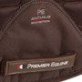 Premier Equine Atlantis Close Contact Satin Wool Dressage Saddle Pad in Brown/Natural Wool - Side Detail