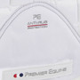 Premier Equine Atlantis Close Contact Satin Wool Dressage Saddle Pad in White/Natural Wool - Side Detail