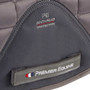 Premier Equine Atlantis Close Contact Satin Wool Dressage Saddle Pad in Grey/Black Wool - Side Detail