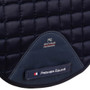 Premier Equine Capella Close Contact Merino Wool General Purpose Saddle Pad in Navy - Girth Straps