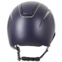 Evoke Callisto Classic Peak Riding Helmet in Navy/Chrome - Back