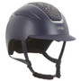 Evoke Callisto Classic Peak Riding Helmet in Navy/Navy Crystal - Side