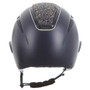 Evoke Callisto Wide Peak Riding Helmet in Navy/Navy Crystal - Back