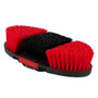 Premier Equine Soft-Touch Flexi Body Brush in Black/Red - Bristle