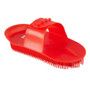 Premier Equine Plastic Curry Comb in Red - Side