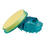 Premier Equine Curry Comb with Integrated Sponge in Med Blue/Peacock