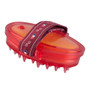 Premier Equine Curry Comb with Integrated Sponge in Wine/Fuchsia - Top