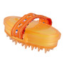 Premier Equine Curry Comb with Integrated Sponge in Orange/Amber - Top