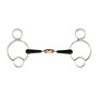 Premier Equine Jointed Rubber Universal Bit with Lozenge - Front