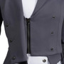 Premier Equine Ladies Capriole Short Tail Dressage Jacket in Grey - Zip Detail