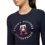 Tommy Hilfiger Ladies Ohio Graphic Training T-Shirt in Desert Sky Navy - Front Detail