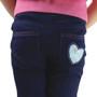 Hy Equestrian Childrens I Love My Pony Collection Denim Pull on Breeches - Back Detail